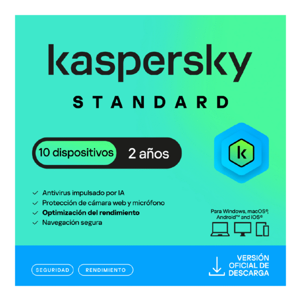 1 Kaspersky Standard 10 Dispositivos 2 Años