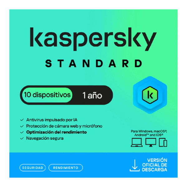 2 Kaspersky Standard 10 Dispositivos 12 Meses