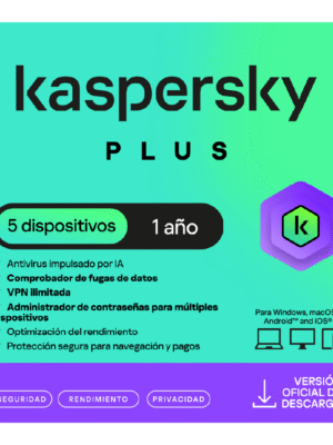 3 Kaspersky Plus 5 Dispositivo 12 Meses