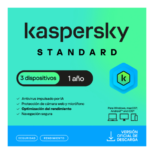 6 Kaspersky Standard 3 Dispositivos 12 Meses