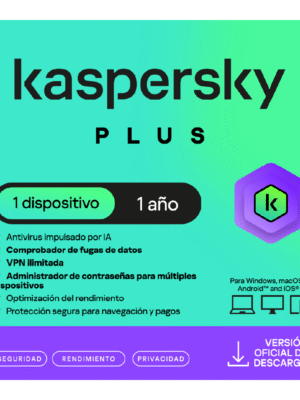 7 Kaspersky Plus 1 Dispositivo 12 Meses