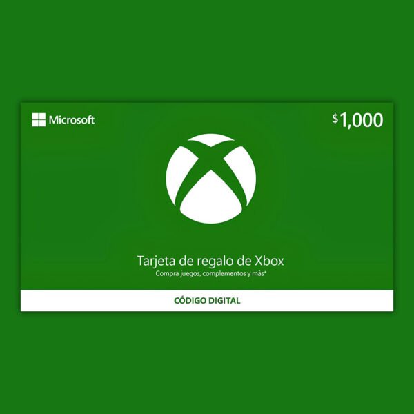 Dinero Xbox 00 Ch Tarjeta de Regalo Xbox 00 Mx