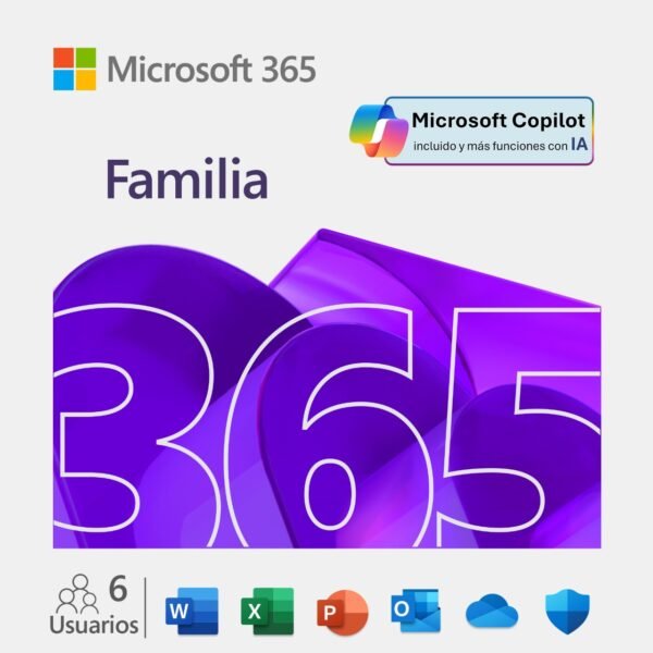 familia 365 Microsoft 365 Familia Suscripcion 12 Meses - Copilot