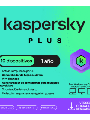1 Kaspersky Plus 10 Dispositivo 12 Meses