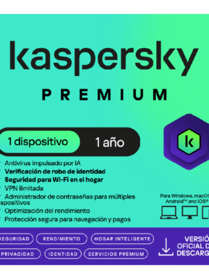 10 Kaspersky Premium 1 Dispositivo 12 Meses