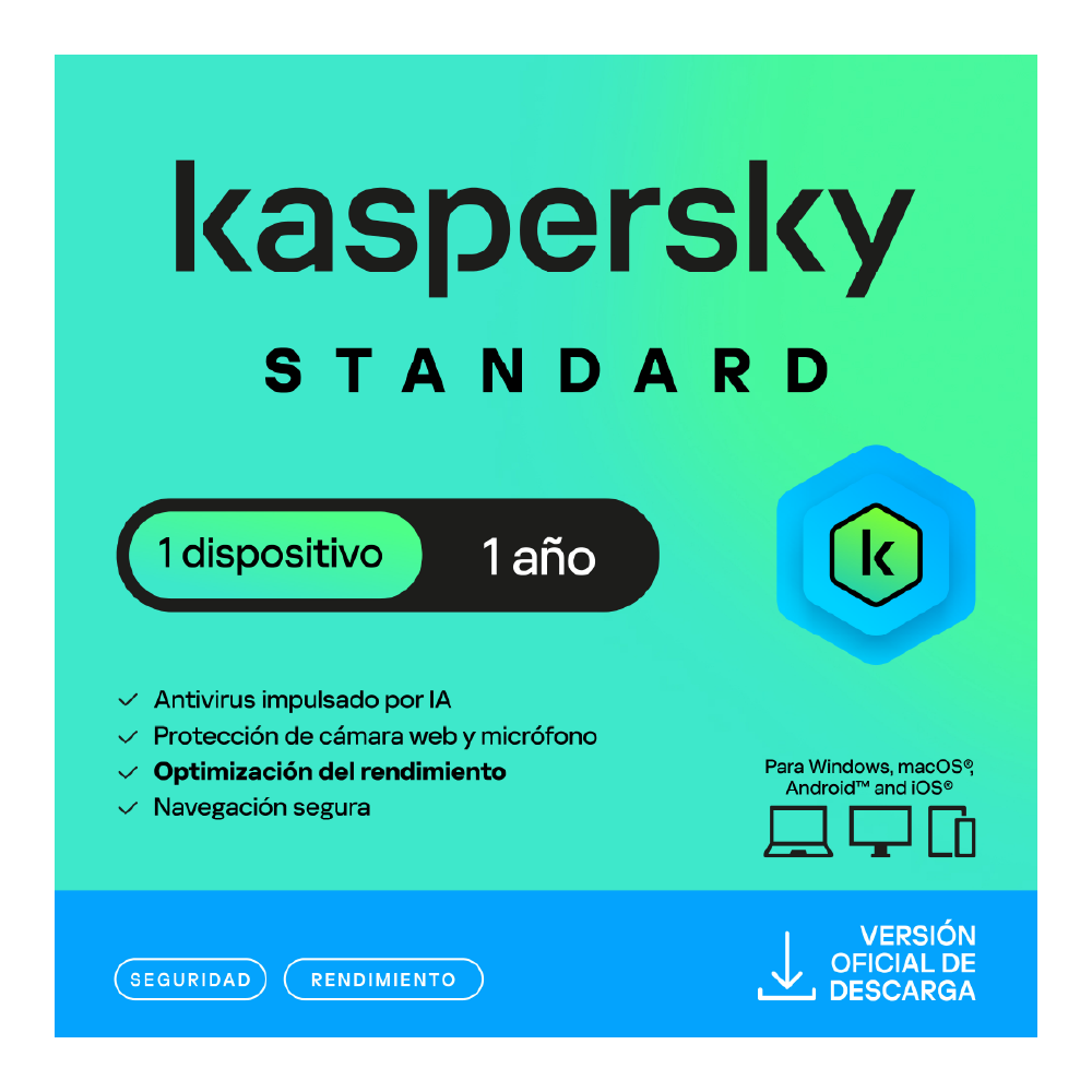 Kaspersky Standard 1 Dispositivo 12 Meses