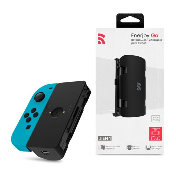 1200ftw-100211892- Remotto Batería Recargable para Nintendo Switch 3 en 1 Enerjoy Go
