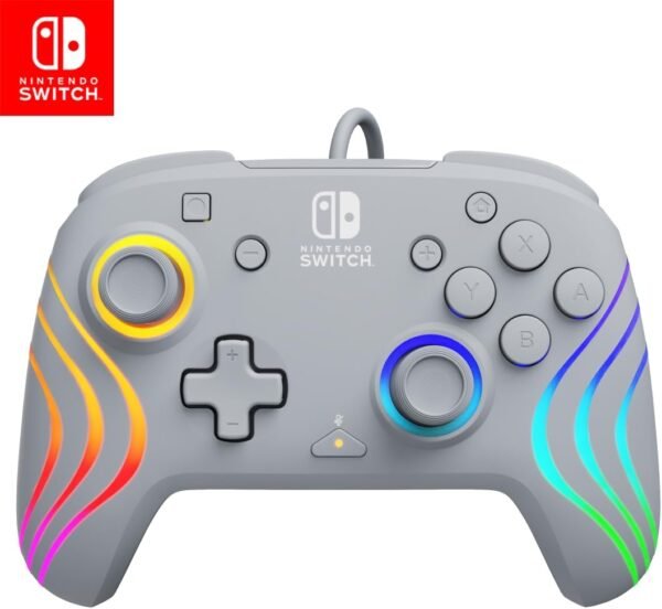 Control Pdp Alambrico Para Nintendo Afterglow Wave Gris - RGB