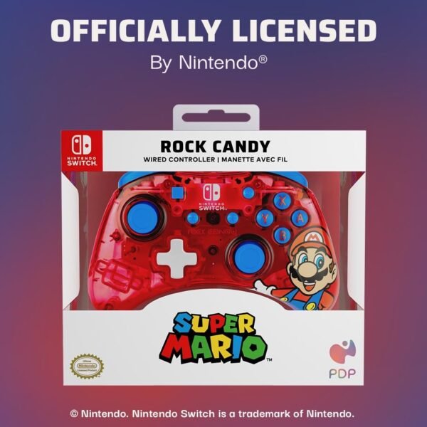 Control Pdp Alambrico Para Nintendo Rock Candy Mario
