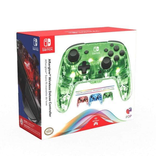 708056066062_5 Control PDP Afterglow Inalambrico Transparente - Nintendo Switch