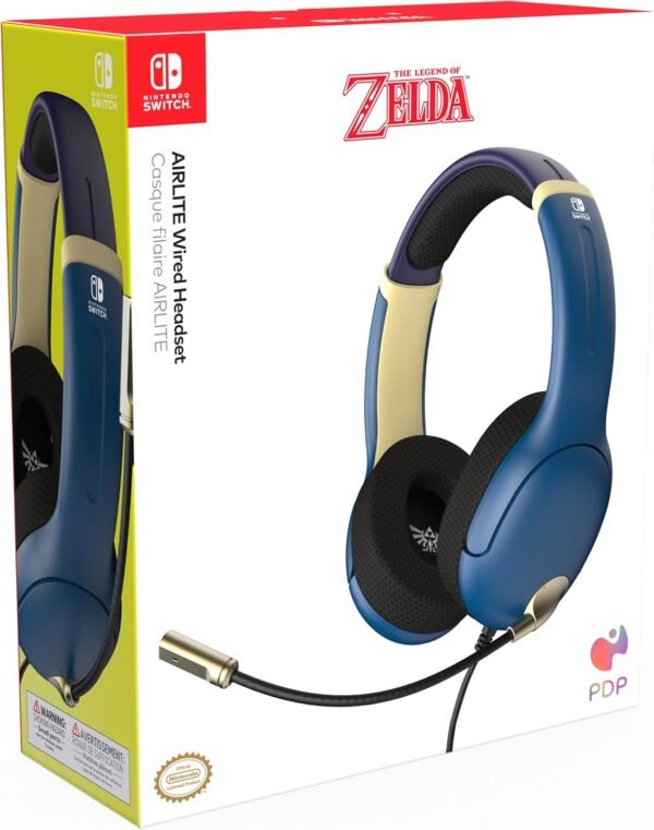 Diadema Alambrica Nintendo Switch PDP Legend of Zelda Hyrule Blue