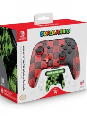 pdp-rematch-glow-super-icon-nint Control Pdp Inalambrico Rematch Para Nintendo Super Mario Icon