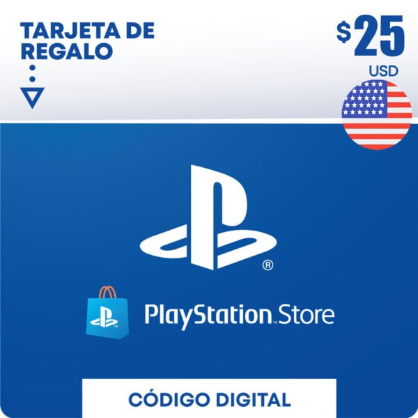 Tarjeta Regalo Playstation - 25 Usd Region USA Americana