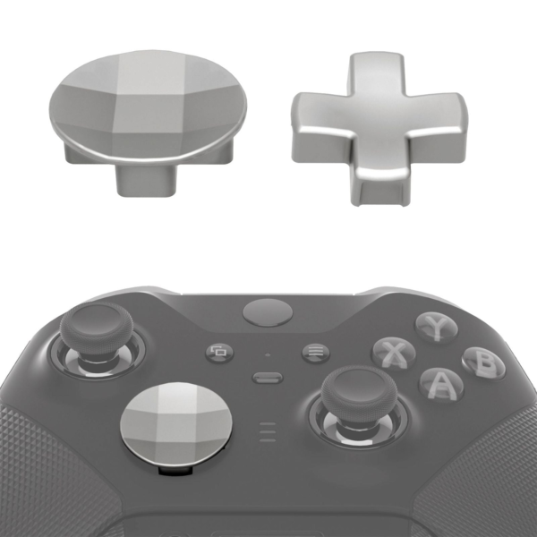 2_pcs_Metalic_Silver_Magnetic_St Accesorios para Control Xbox Elite Series Core 2 - Kit Plateado