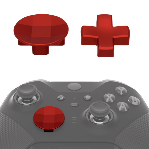 MetallicScarletRedMagneticStainl Accesorios para Control Xbox Elite Series Core 2 - Kit Rojo