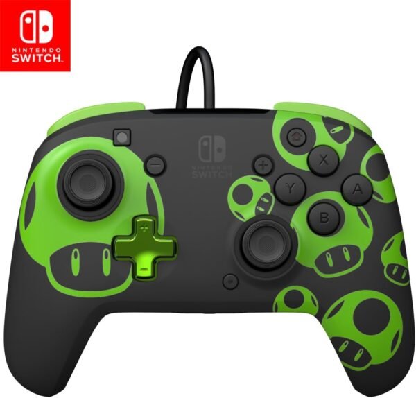 6162IsnToRL._AC_SL1080_ Control Alambrico Pdp Para Nintendo - 1-UP Glow in the Dark Toad